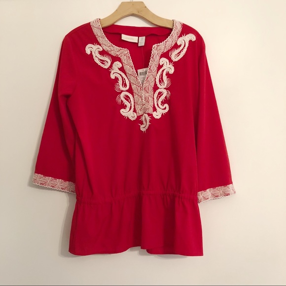 Chico’s NWT ROUGE SOUTACHE GRACE TOP - Picture 4 of 8